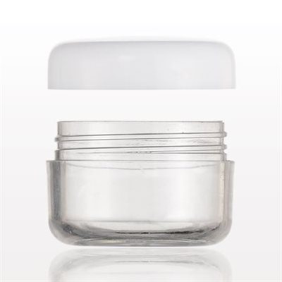 Clear jar / White Cap - 5 gr - (5 / pkg)